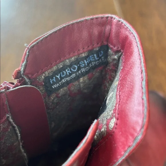Rockport Burgundy Leather Ankle EUC Booties  Size 8.5 Med Hydro Shield - Picture 6 of 6